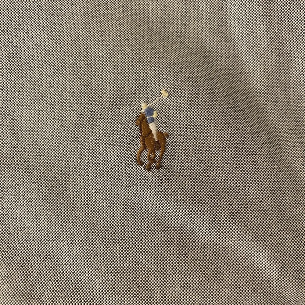 Polo Ralph Lauren Mens 16.5 34 35 Oxford Button‎ Down Classic Fit Flesh Pony